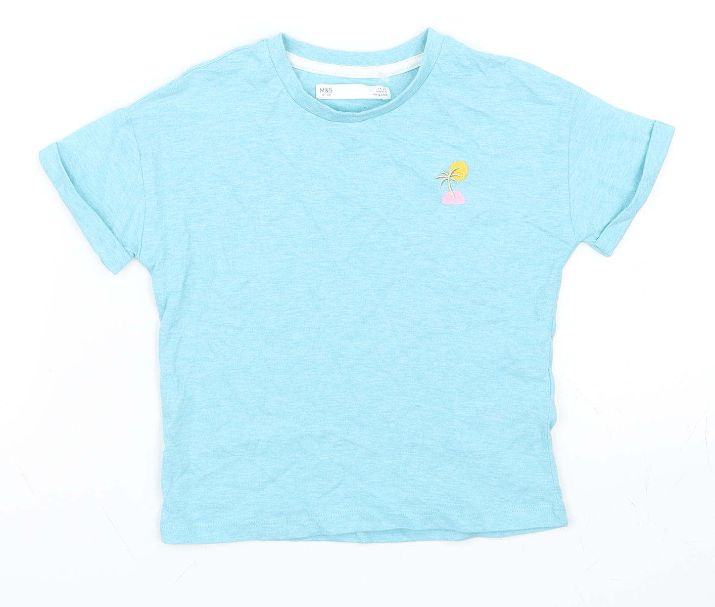 Marks and Spencer Boys Blue   Basic T-Shirt Size 3-4 Years