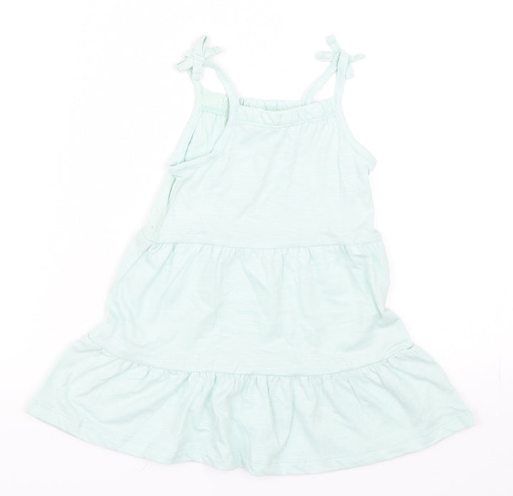 Marks and Spencer Girls Green   Shift  Size 12-18 Months