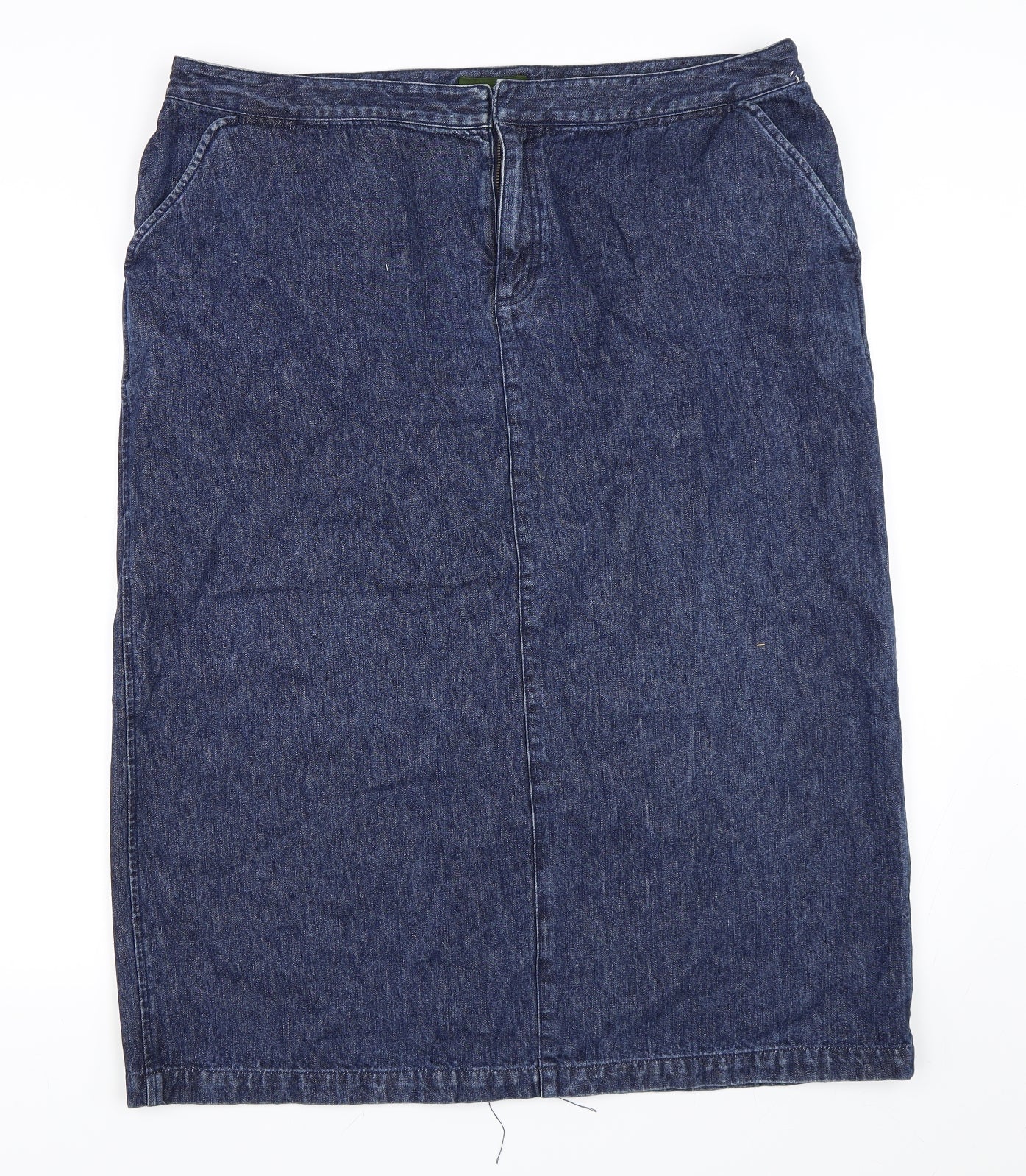 Eddie Bauer Womens Blue  Denim Straight & Pencil Skirt Size 18