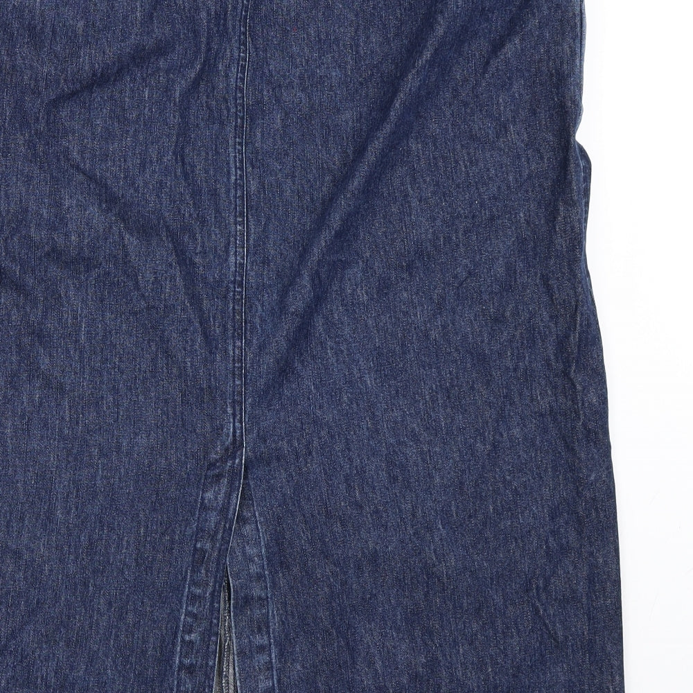 Eddie Bauer Womens Blue  Denim Straight & Pencil Skirt Size 18