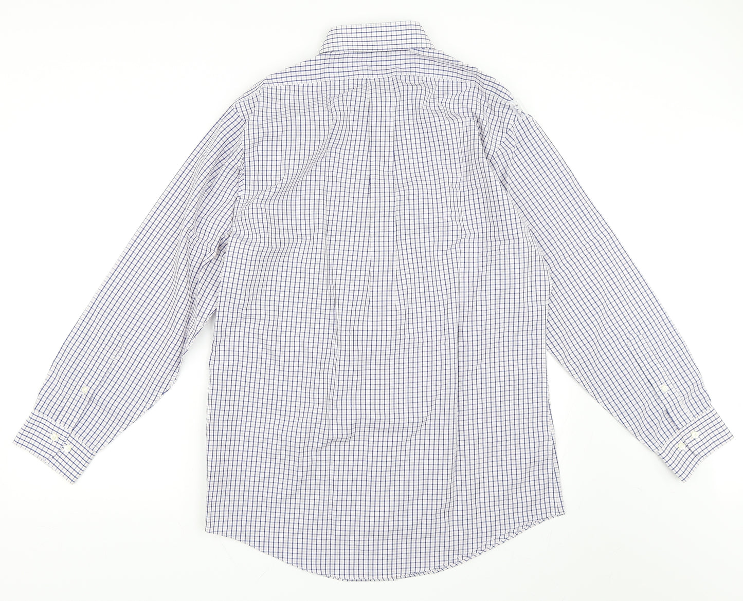 Brooks Brothers Mens Blue Check   Dress Shirt Size 15.5