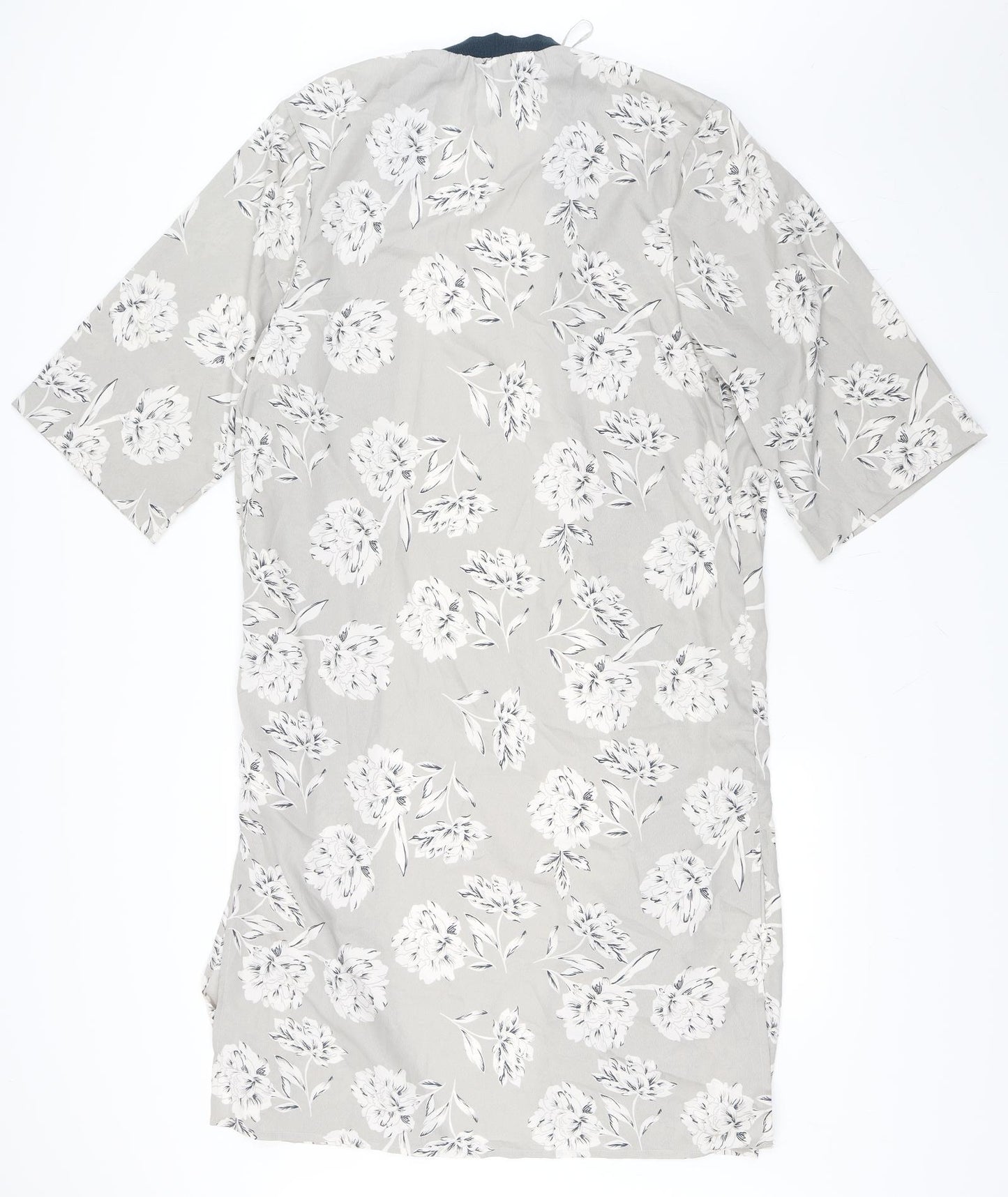 Primark Womens Grey Floral  Cardigan Jumper Size 12  - Kimono