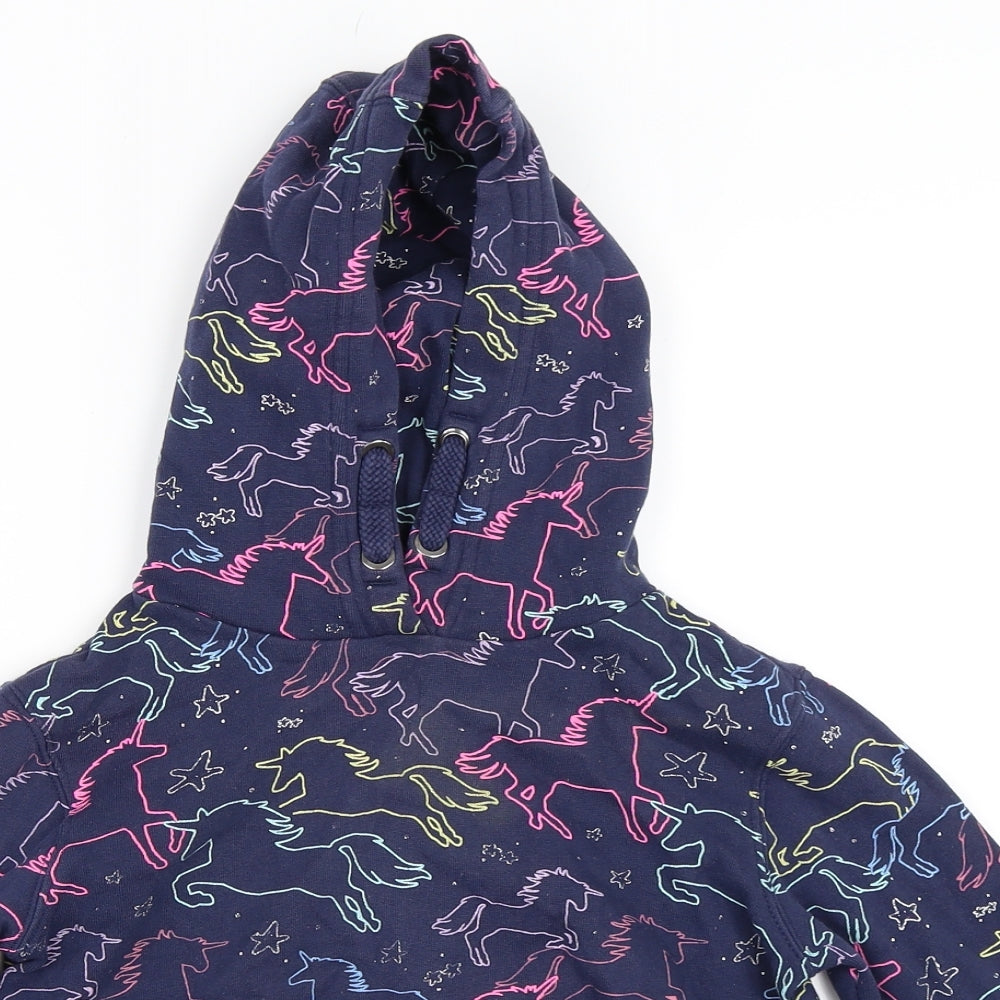 NEXT Girls Blue   Pullover Hoodie Size 6 Years  - Unicorn