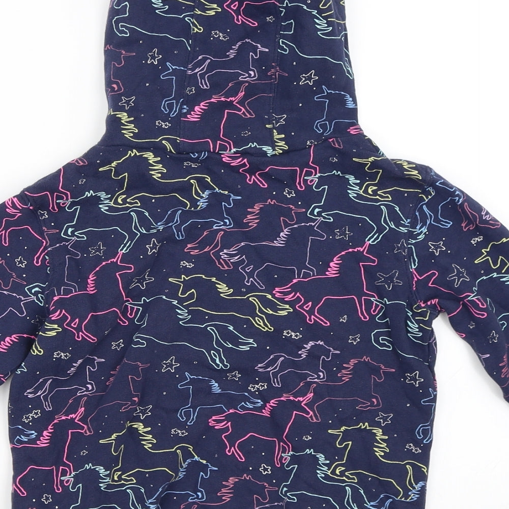 NEXT Girls Blue   Pullover Hoodie Size 6 Years  - Unicorn