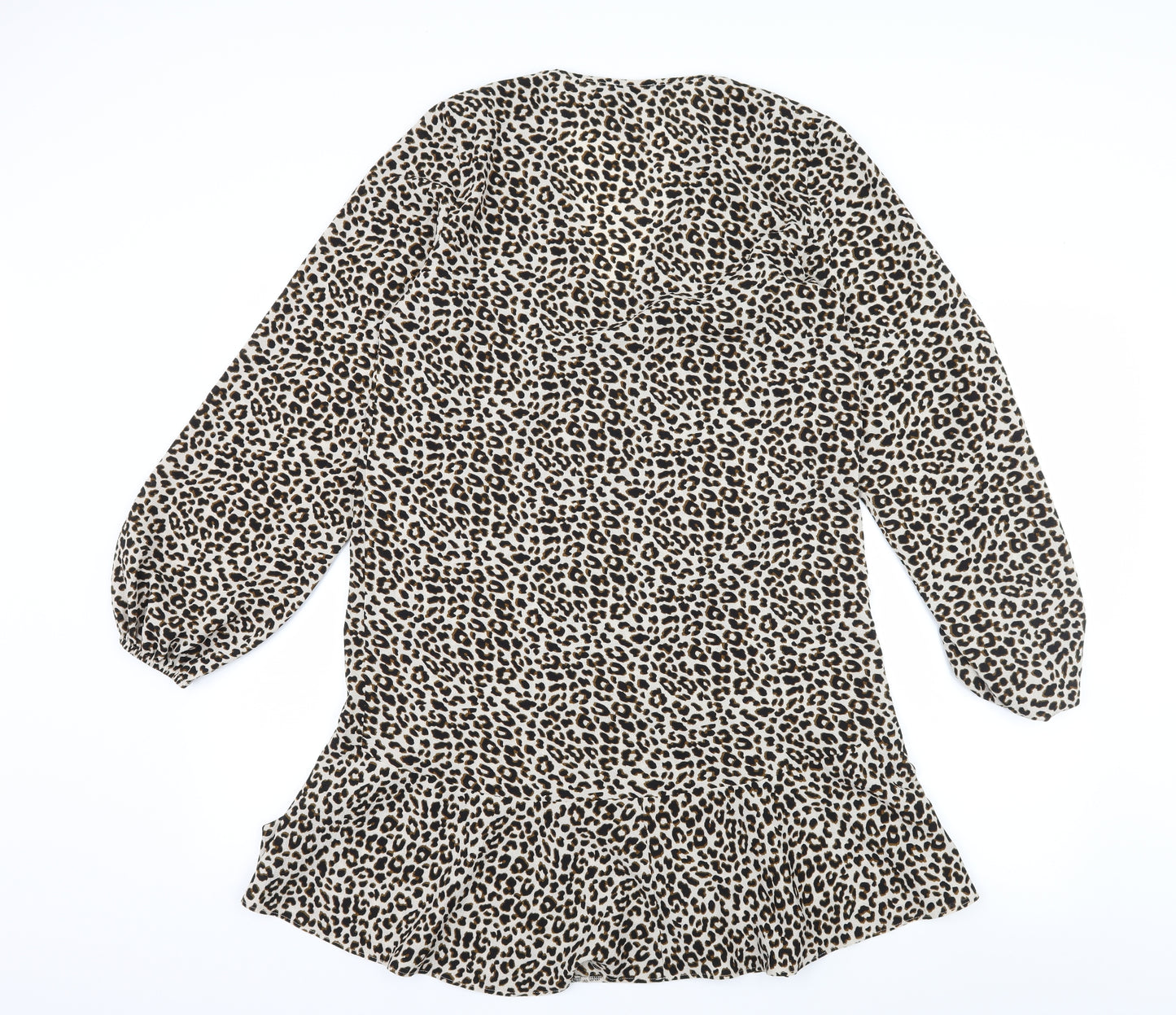 ASOS Womens Brown Animal Print  A-Line  Size 10