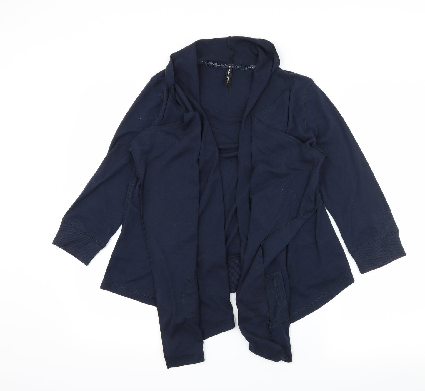 Marks and Spencer Womens Blue  Jersey Cardigan Jumper Size 12