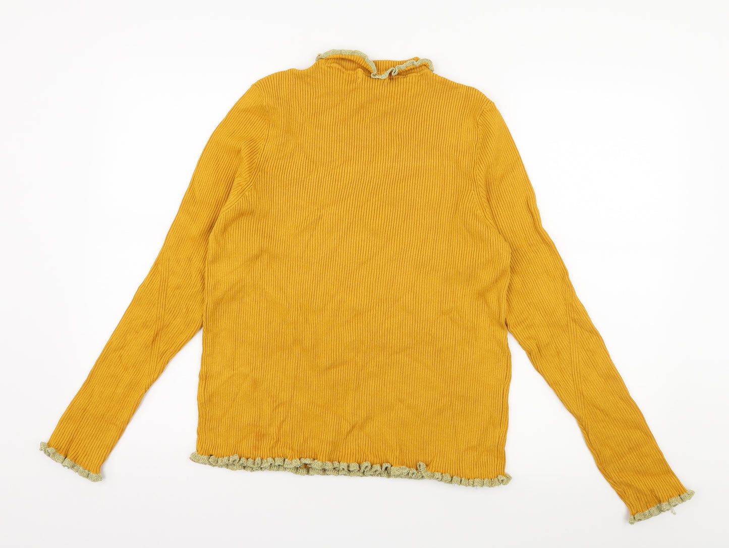 Marks and Spencer Womens Yellow  Knit Basic T-Shirt Size 18