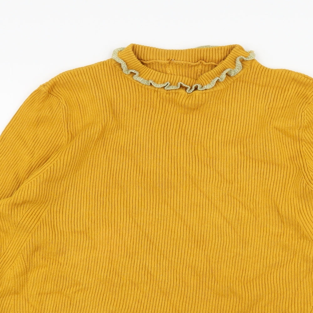 Marks and Spencer Womens Yellow  Knit Basic T-Shirt Size 18