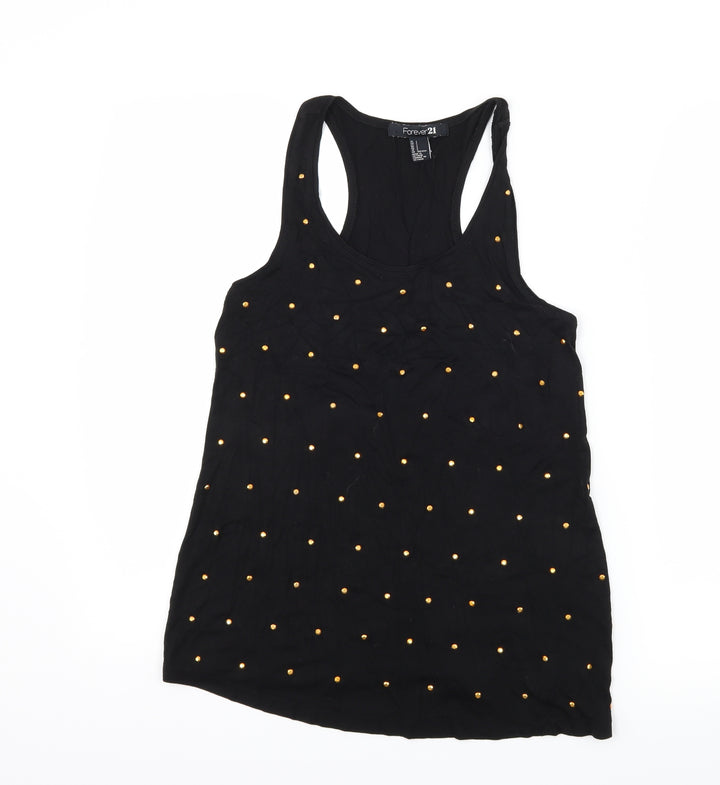 FOREVER 21 Womens Black  Jersey Basic Tank Size S