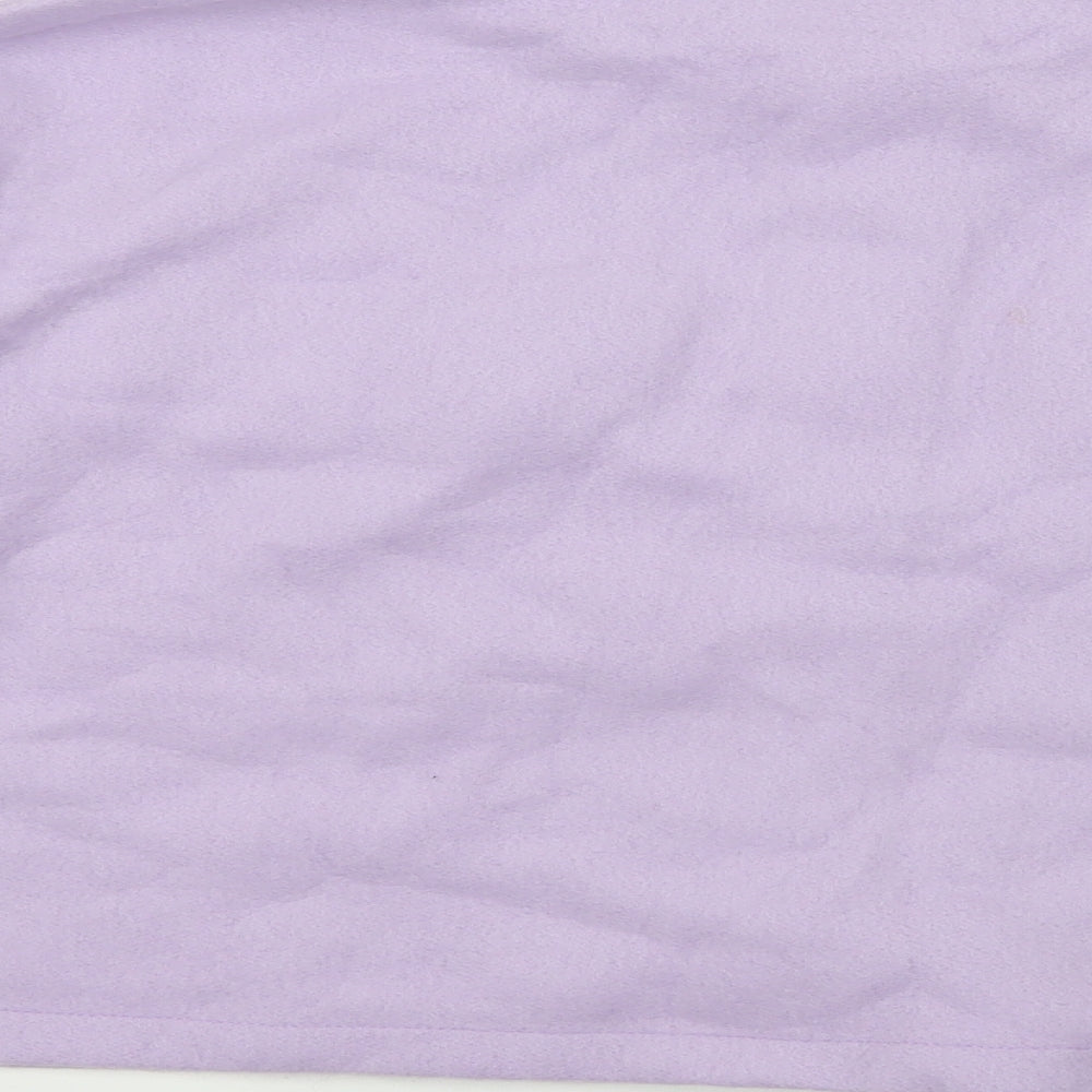 Preworn Womens Purple  Fleece Basic Button-Up Size M