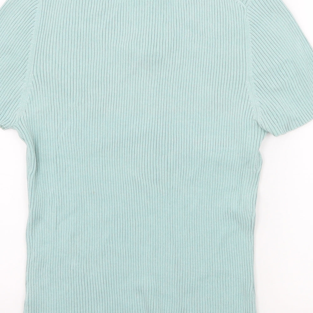 Marks and Spencer Womens Blue  Knit Basic T-Shirt Size 16