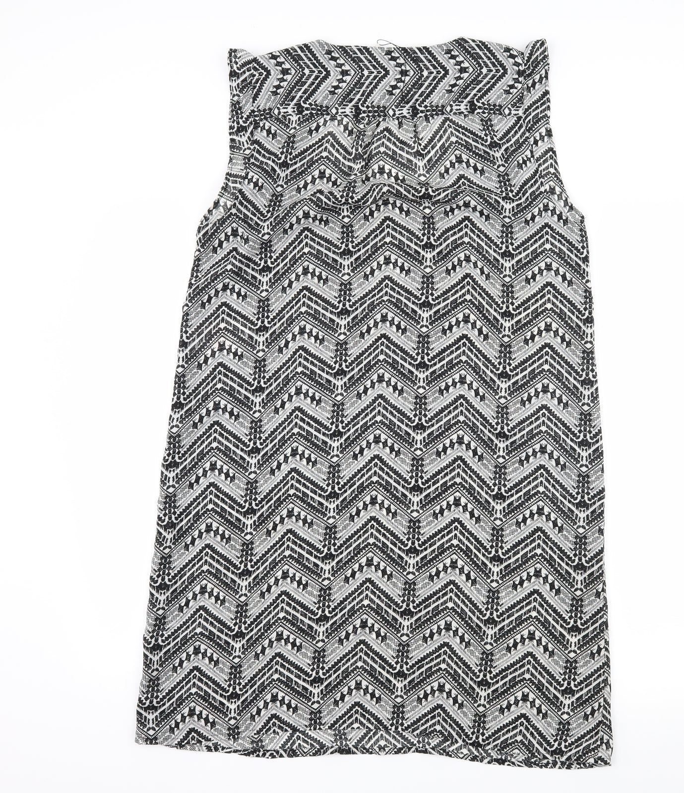 Jacqueline De Yong Womens Black Geometric  A-Line  Size 12