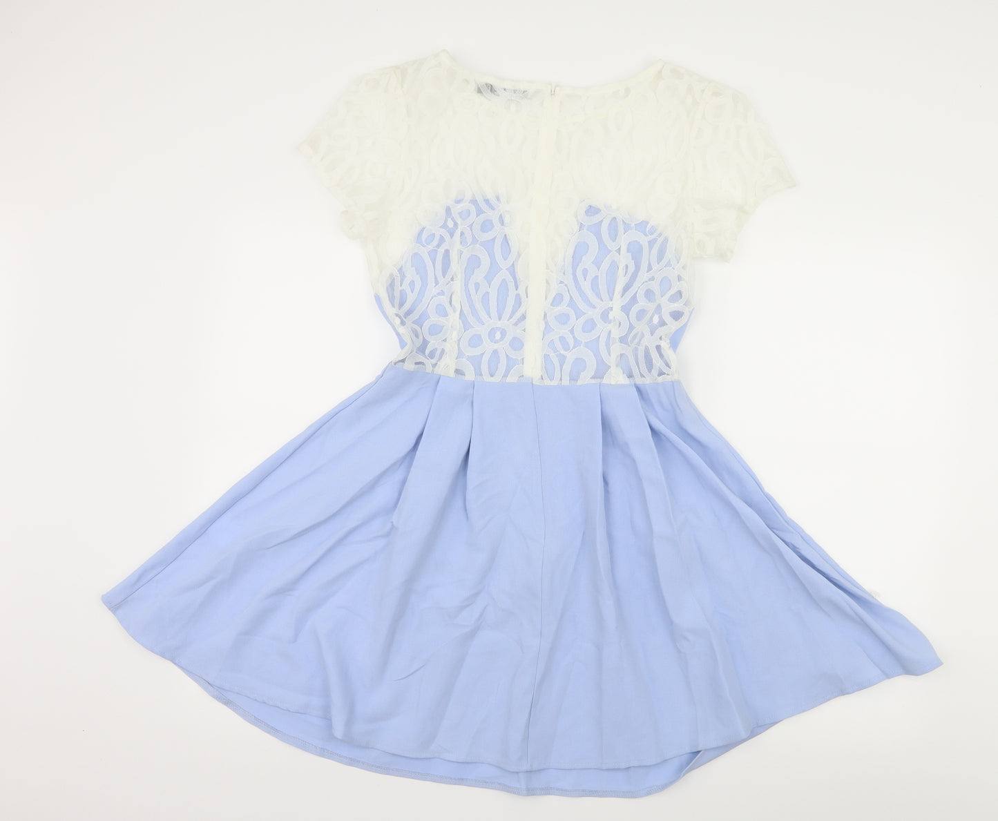 Love Womens Blue  Lace Fit & Flare  Size M