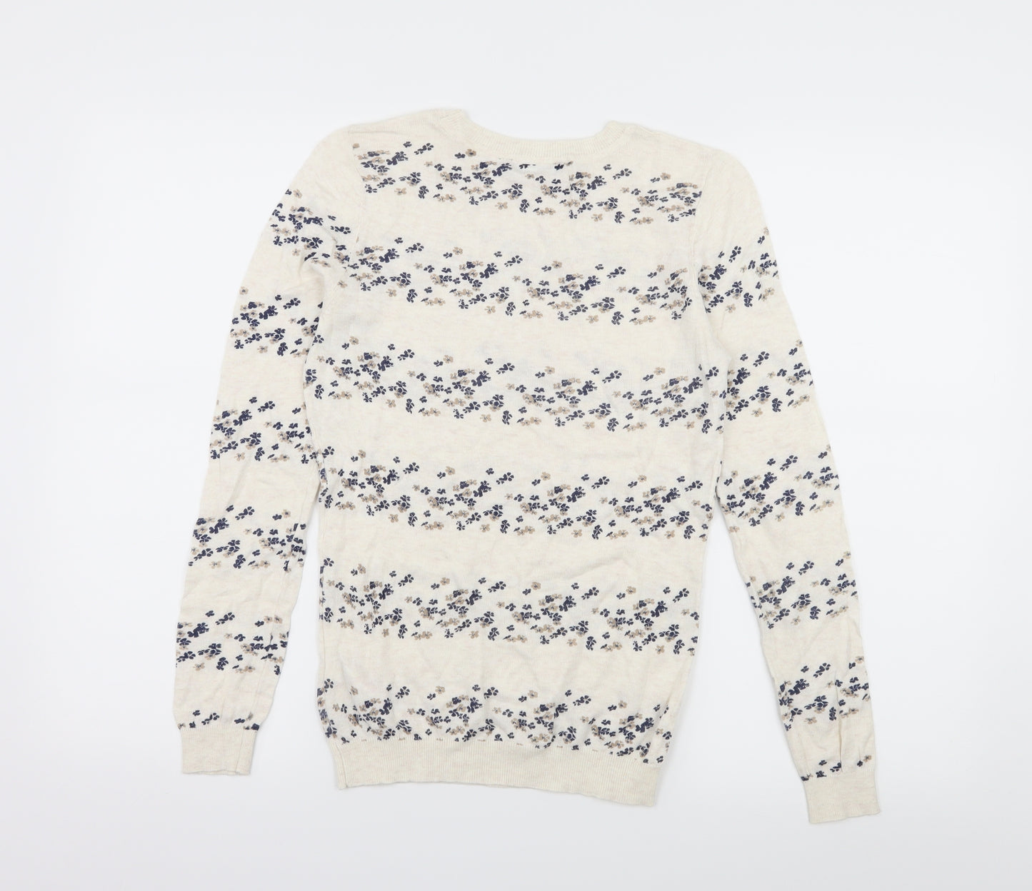 Dorothy Perkins Womens Ivory Striped Knit Pullover Jumper Size 8