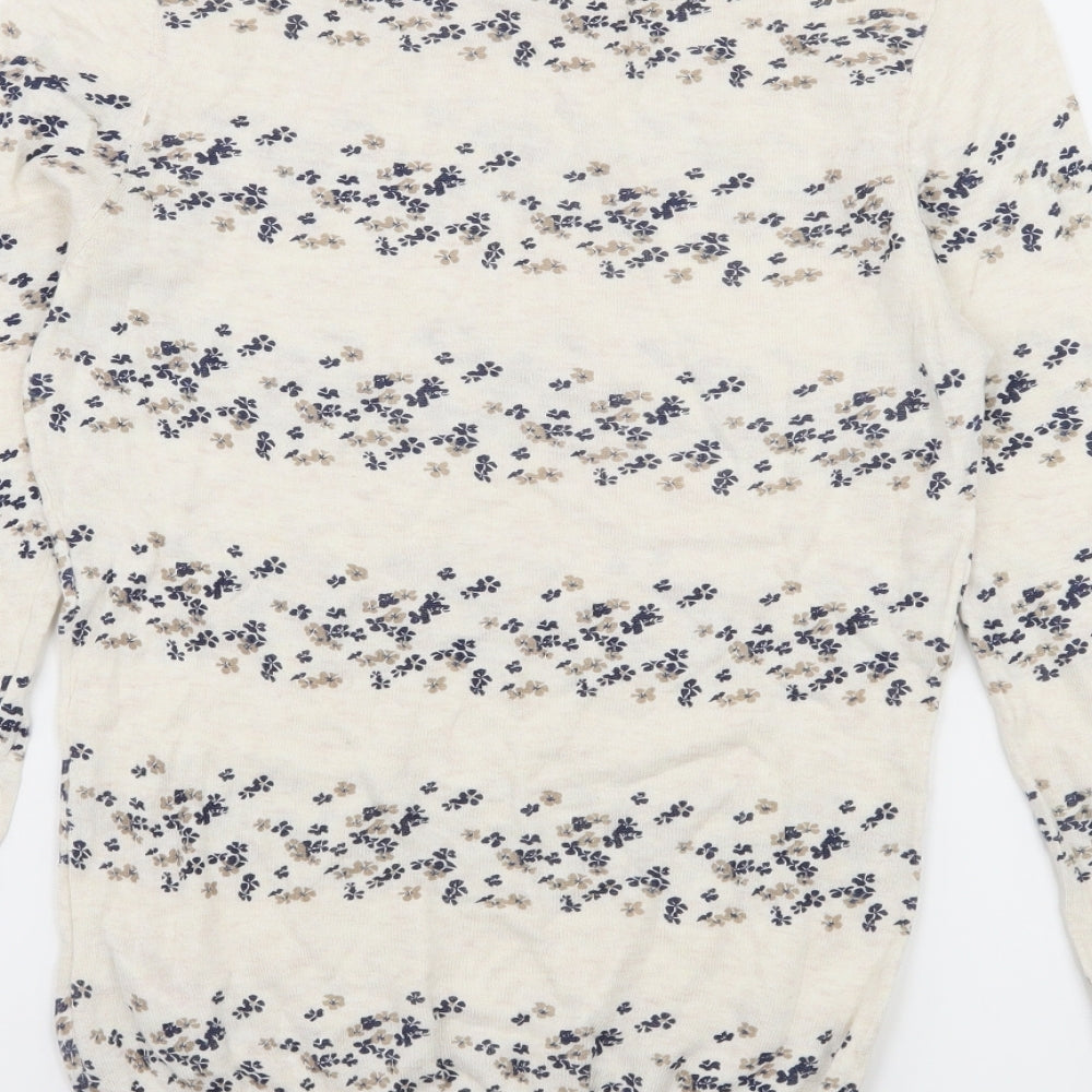 Dorothy Perkins Womens Ivory Striped Knit Pullover Jumper Size 8