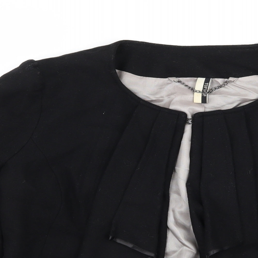 Topshop Womens Black   Jacket  Size 10
