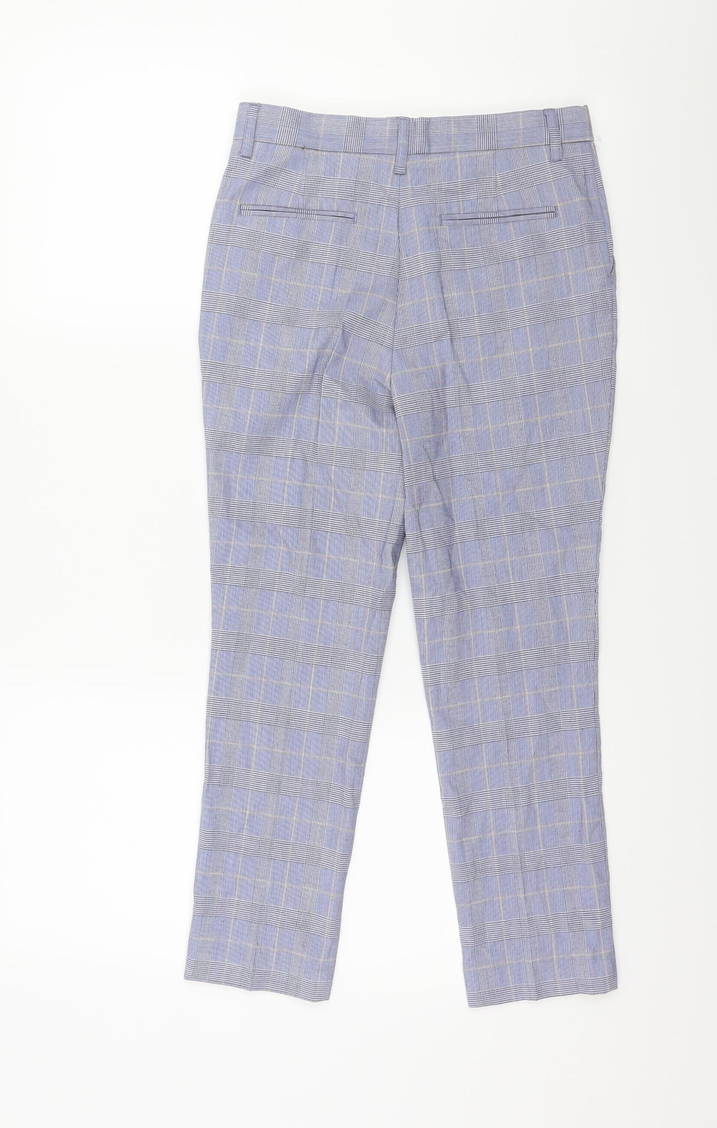 Marks and Spencer Boys Blue Check   Trousers Size 8-9 Years