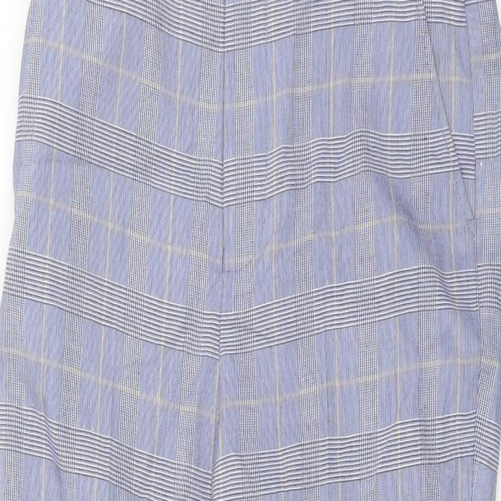 Marks and Spencer Boys Blue Check   Trousers Size 8-9 Years