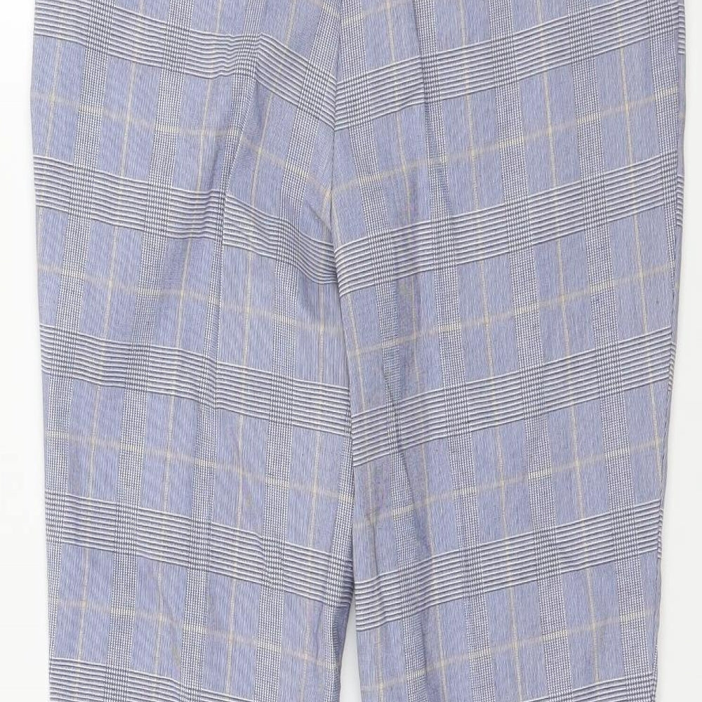 Marks and Spencer Boys Blue Check   Trousers Size 8-9 Years