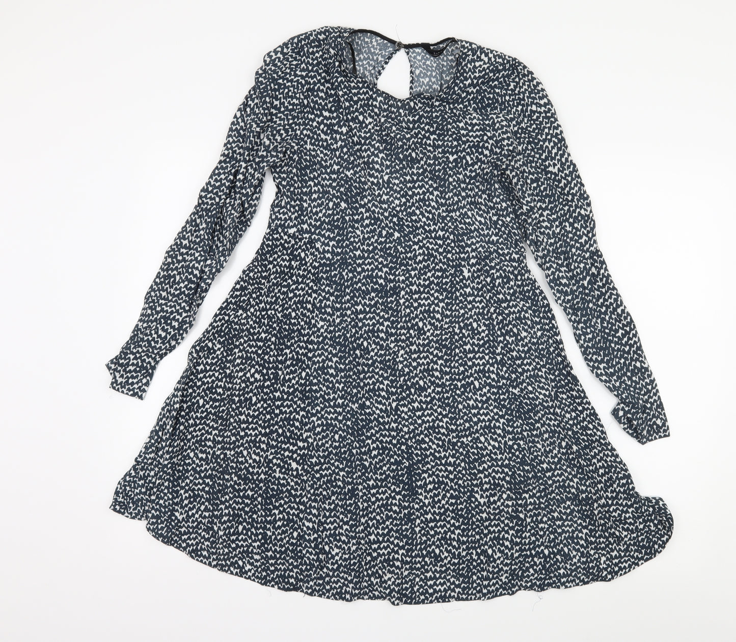 Zara Womens Blue Geometric  A-Line  Size XS