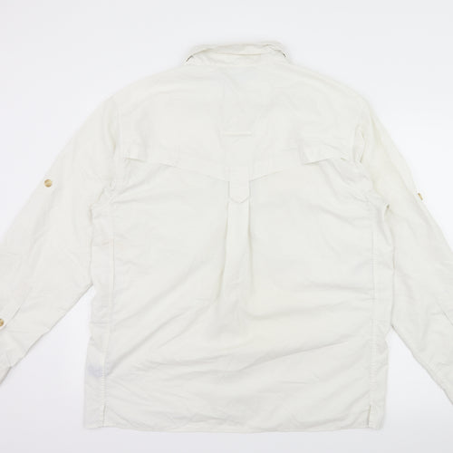 ExOfficio Womens White   Basic Button-Up Size M
