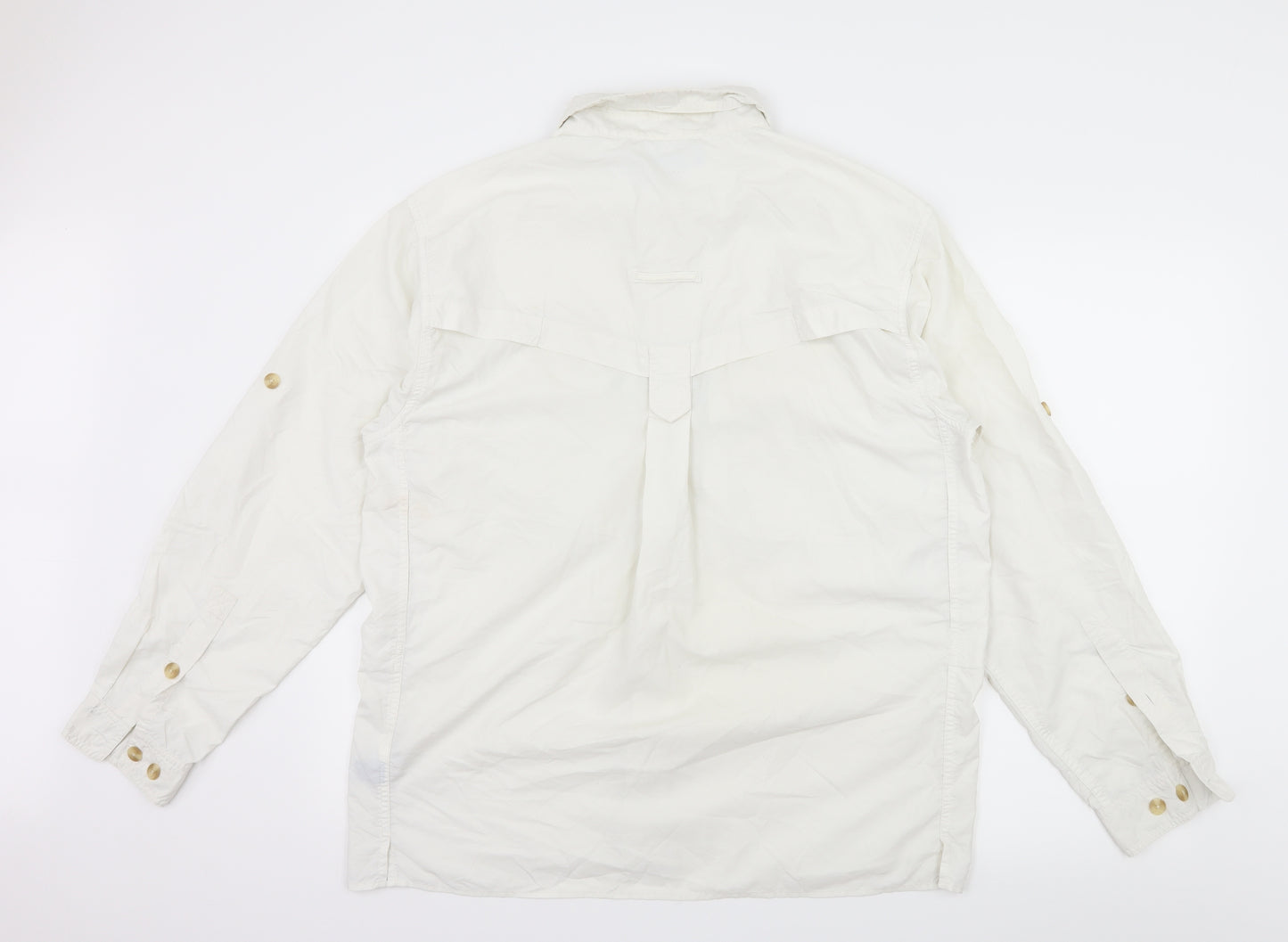 ExOfficio Womens White   Basic Button-Up Size M