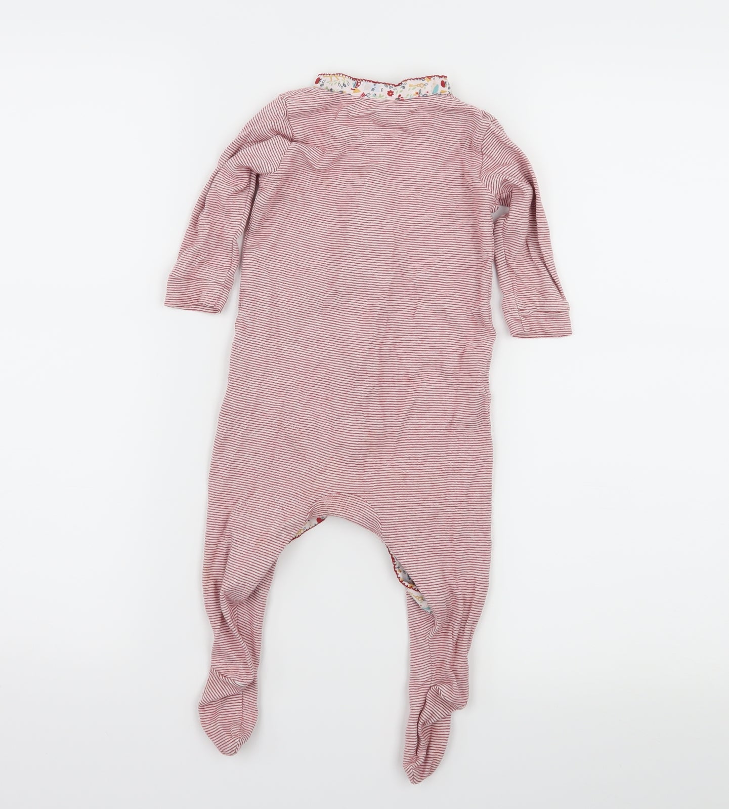 NEXT Baby Red Striped Jersey Babygrow One-Piece Size 6-9 Months