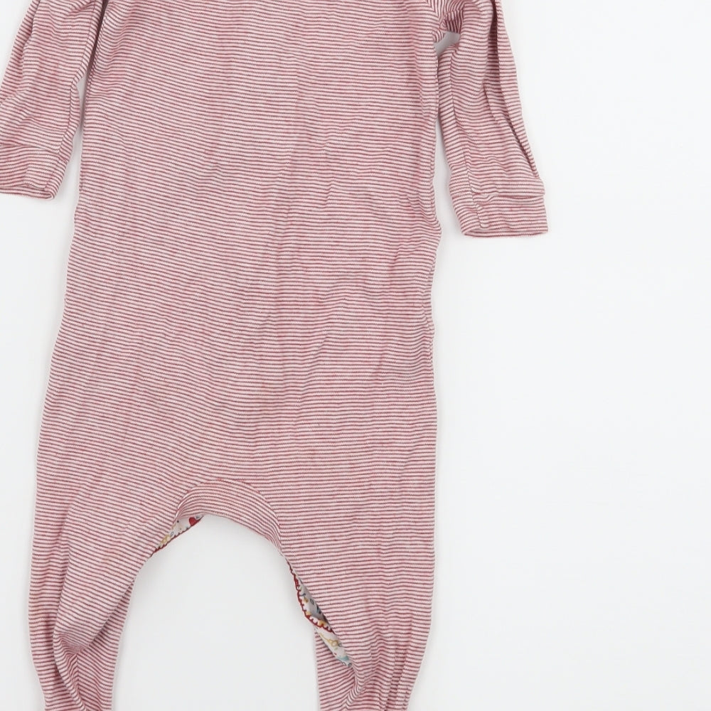 NEXT Baby Red Striped Jersey Babygrow One-Piece Size 6-9 Months