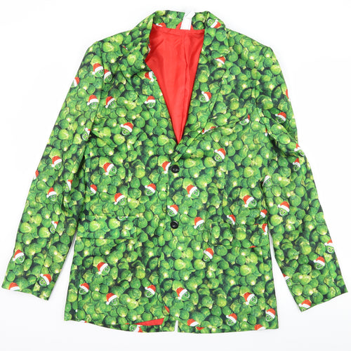 Smiffys Mens Green Geometric  2 Piece Suit Size M L31 in - Christmas Sprouts