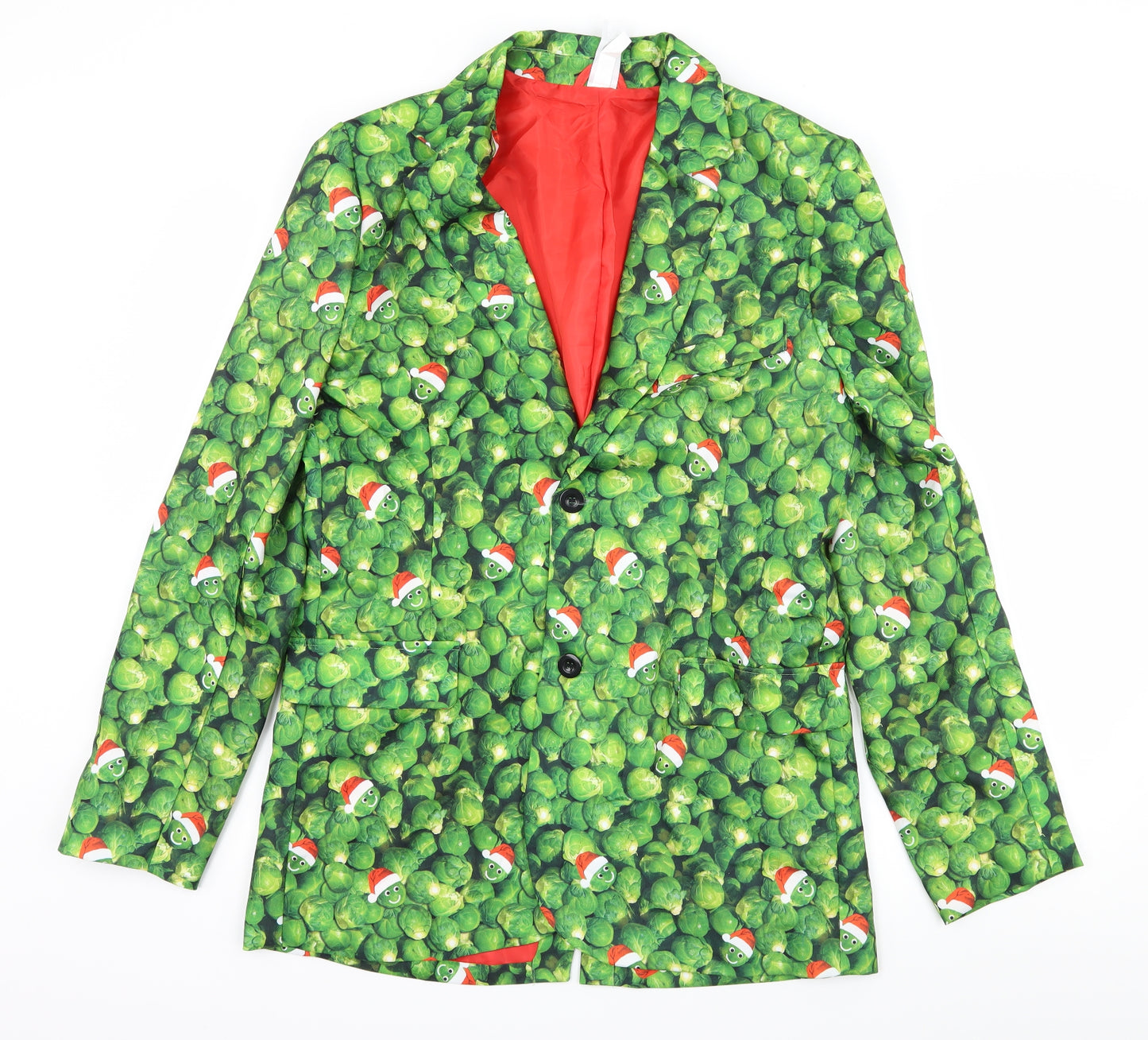 Smiffys Mens Green Geometric  2 Piece Suit Size M L31 in - Christmas Sprouts