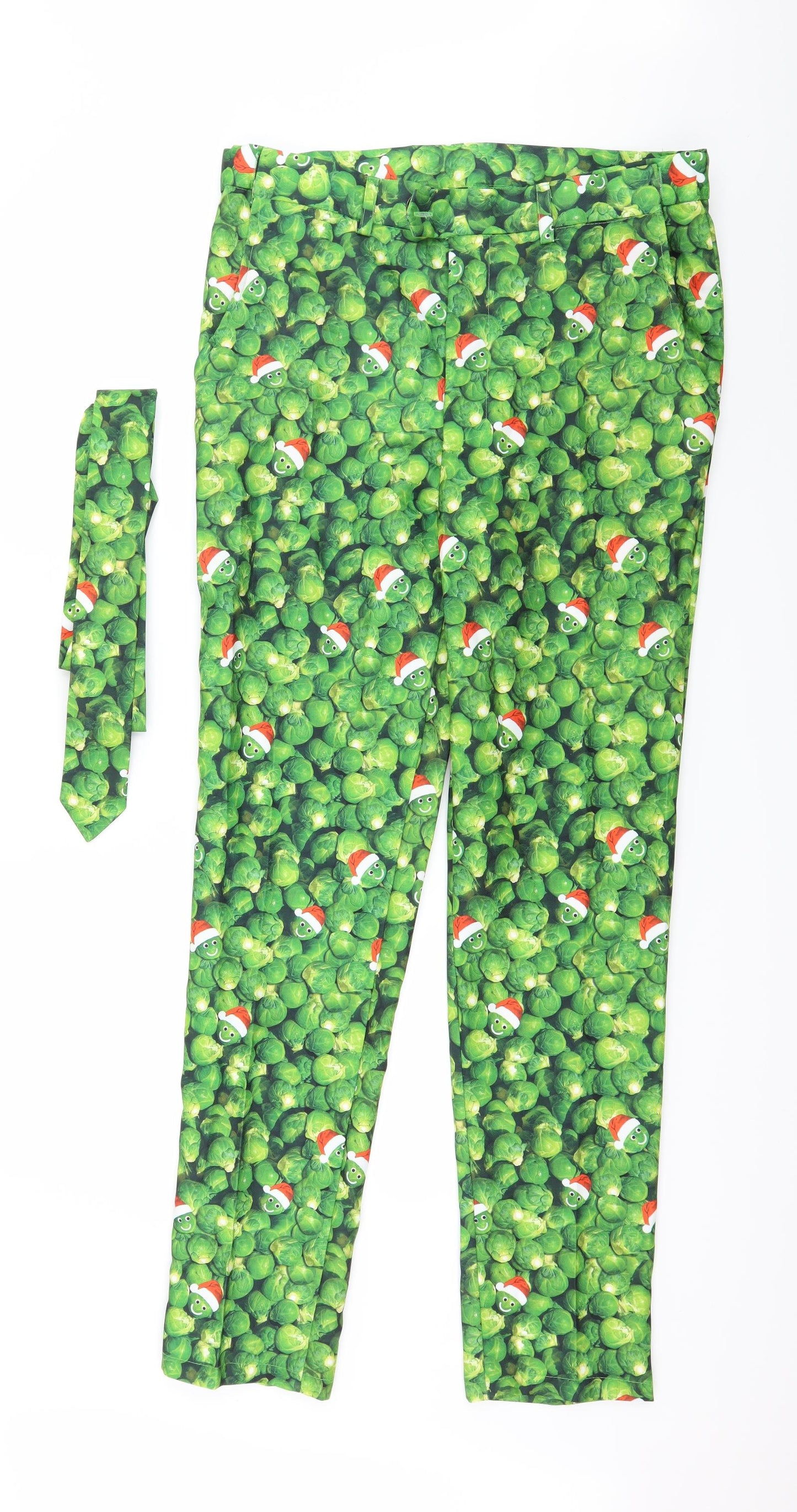 Smiffys Mens Green Geometric  2 Piece Suit Size M L31 in - Christmas Sprouts
