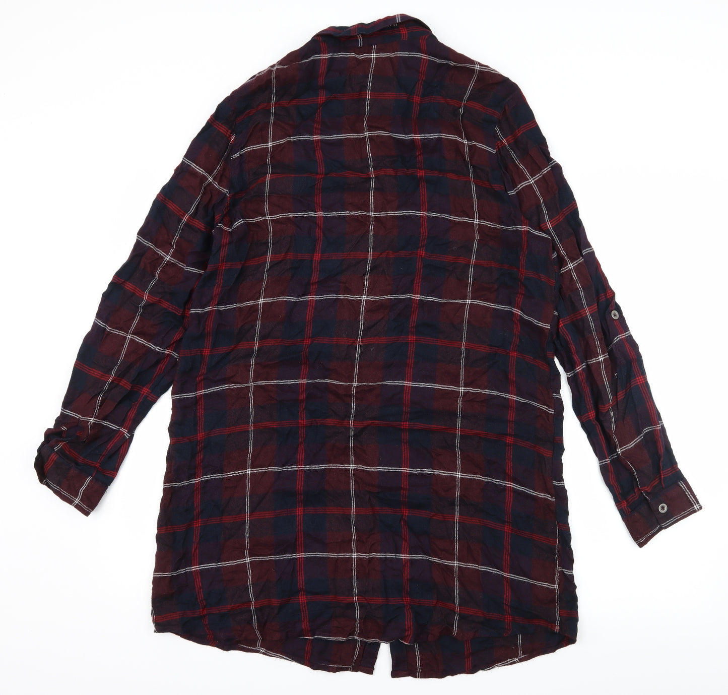 Peacocks Womens Red Plaid  Shirt Dress  Size 14