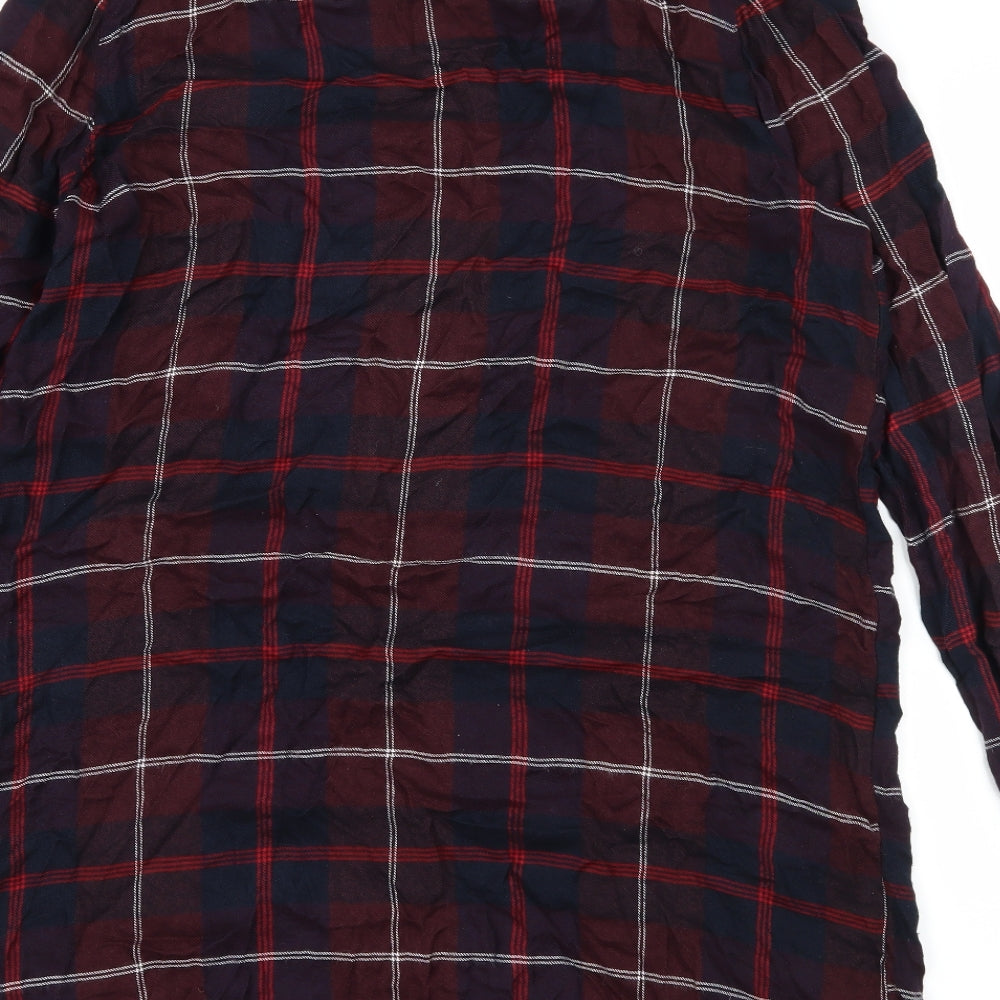 Peacocks Womens Red Plaid  Shirt Dress  Size 14