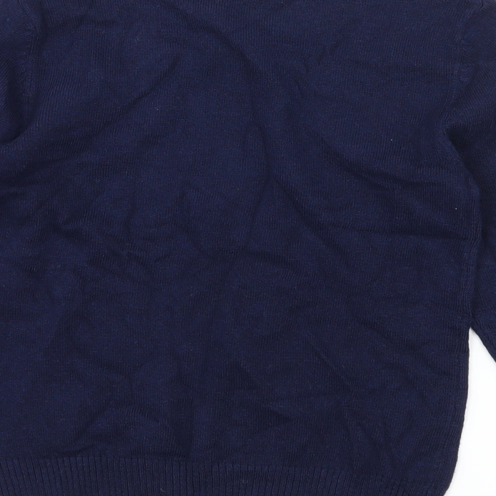 John Lewis Girls Blue  Jersey Pullover Jumper Size 8 Years  - Herons