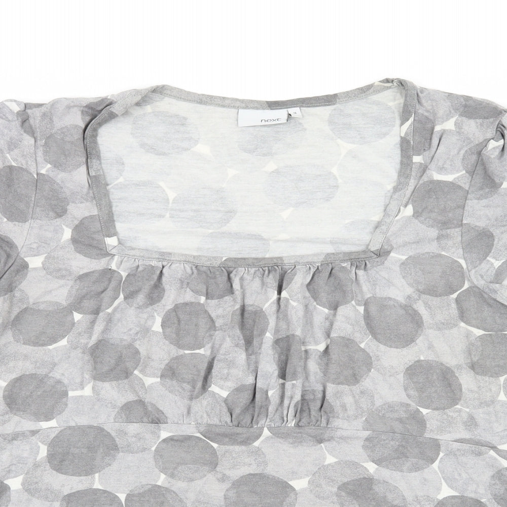 NEXT Womens Grey  Jersey Basic T-Shirt Size 16