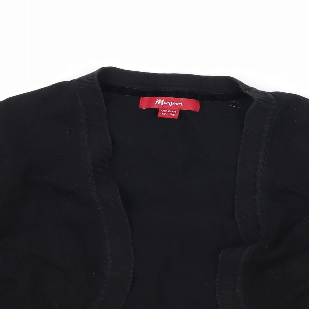 Monsoon Womens Black  Knit Shrug Jumper Size 10