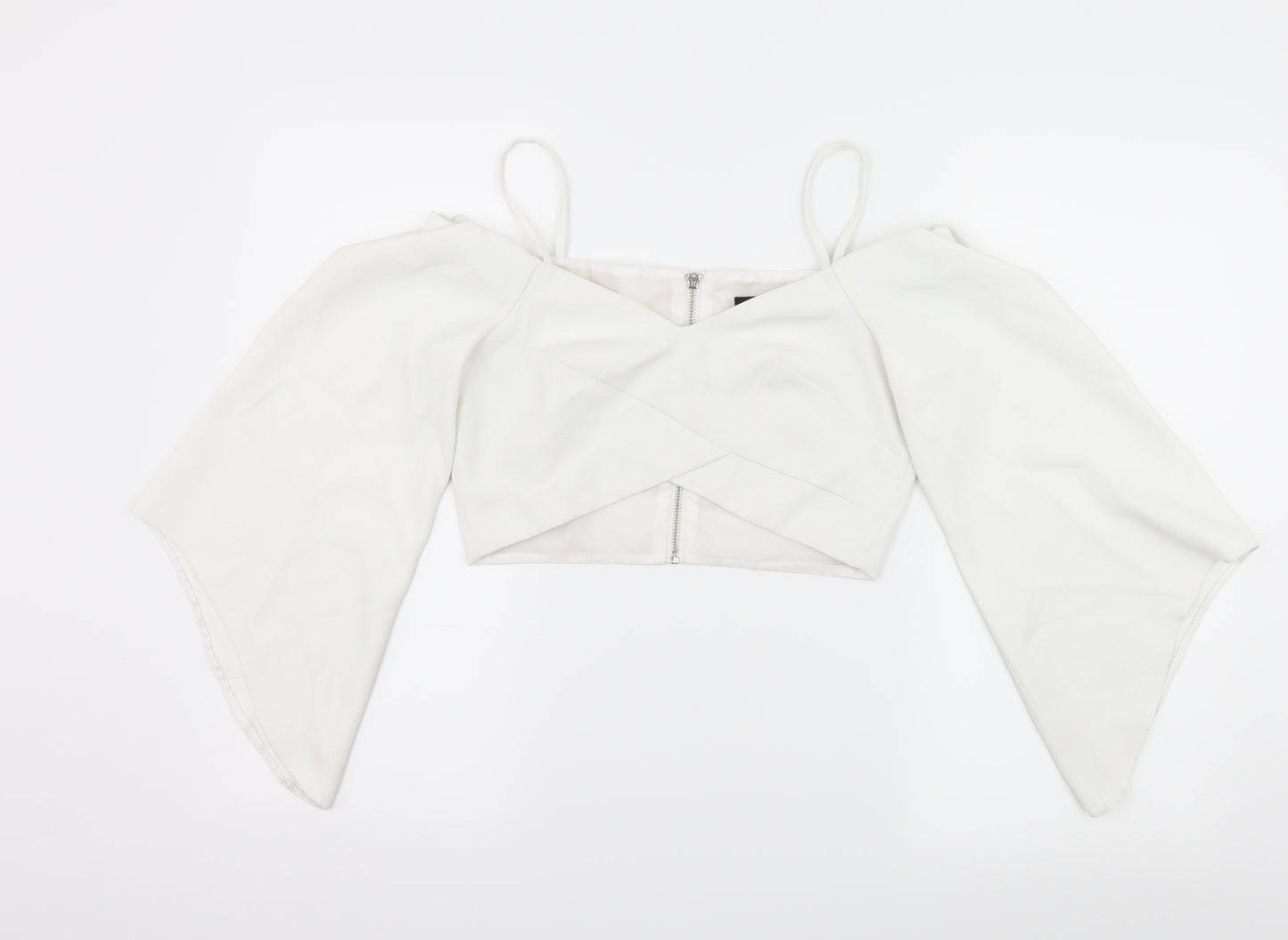 Topshop Womens White   Basic Blouse Size 8