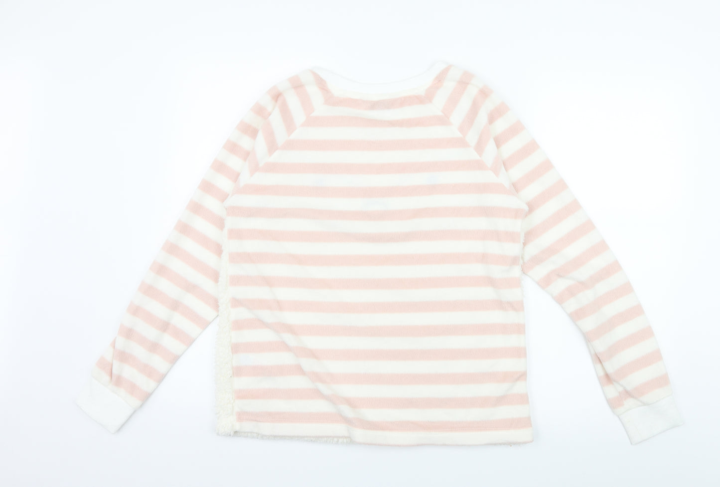 Dorothy Perkins Womens Pink Striped Microfibre Top Pyjama Top Size S  - Raccoon