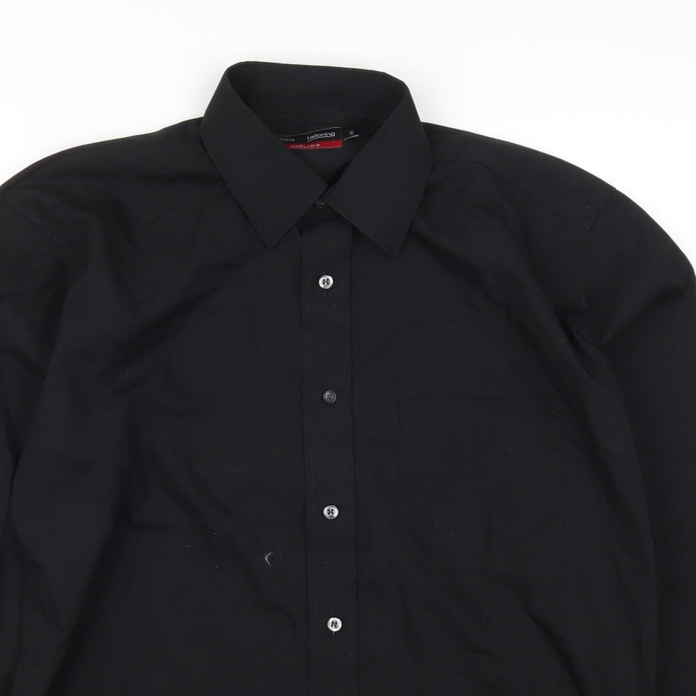 Marks and Spencer Mens Black    Button-Up Size S