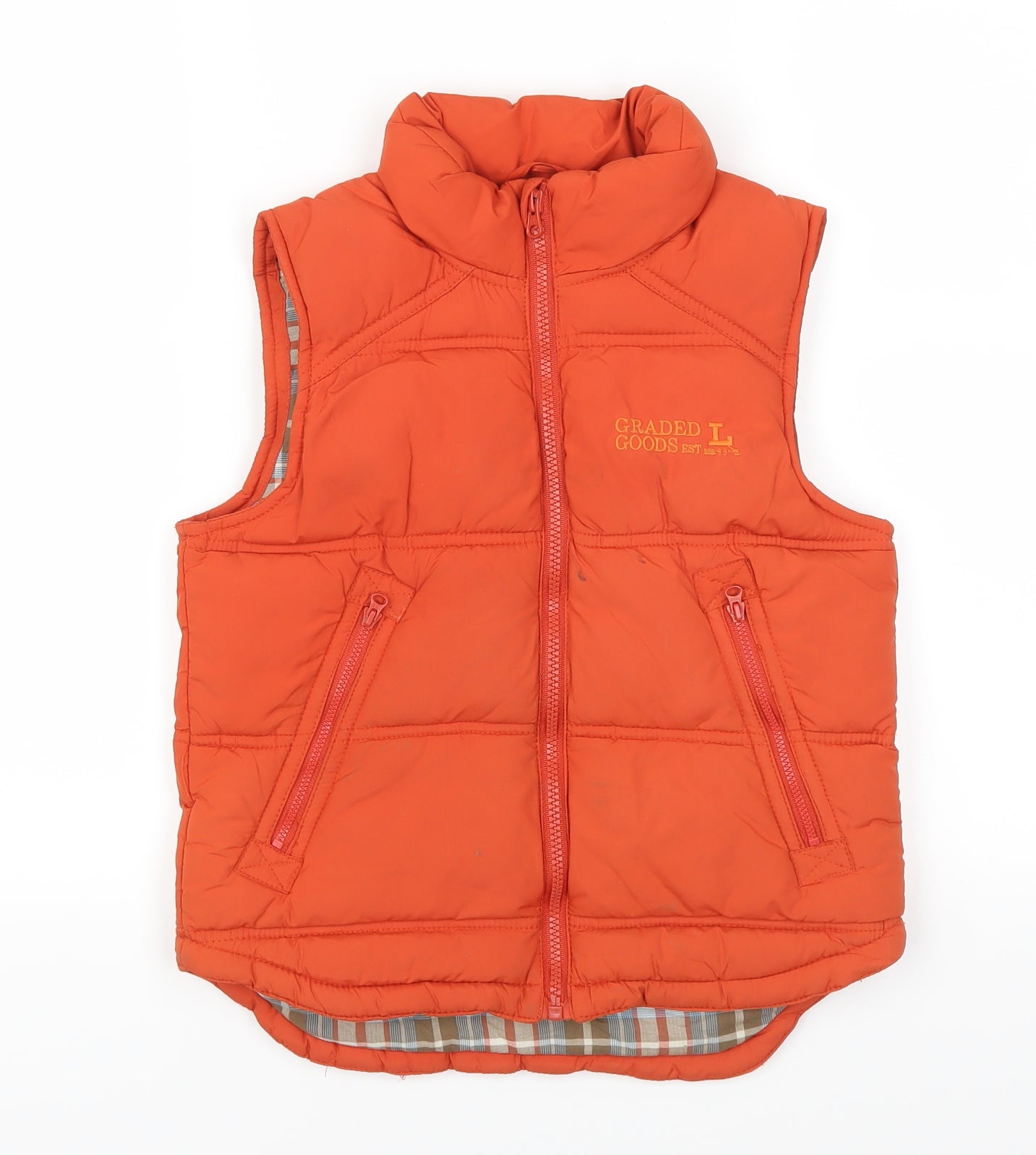 H&M Boys Orange   Gilet Coat Size 8 Years
