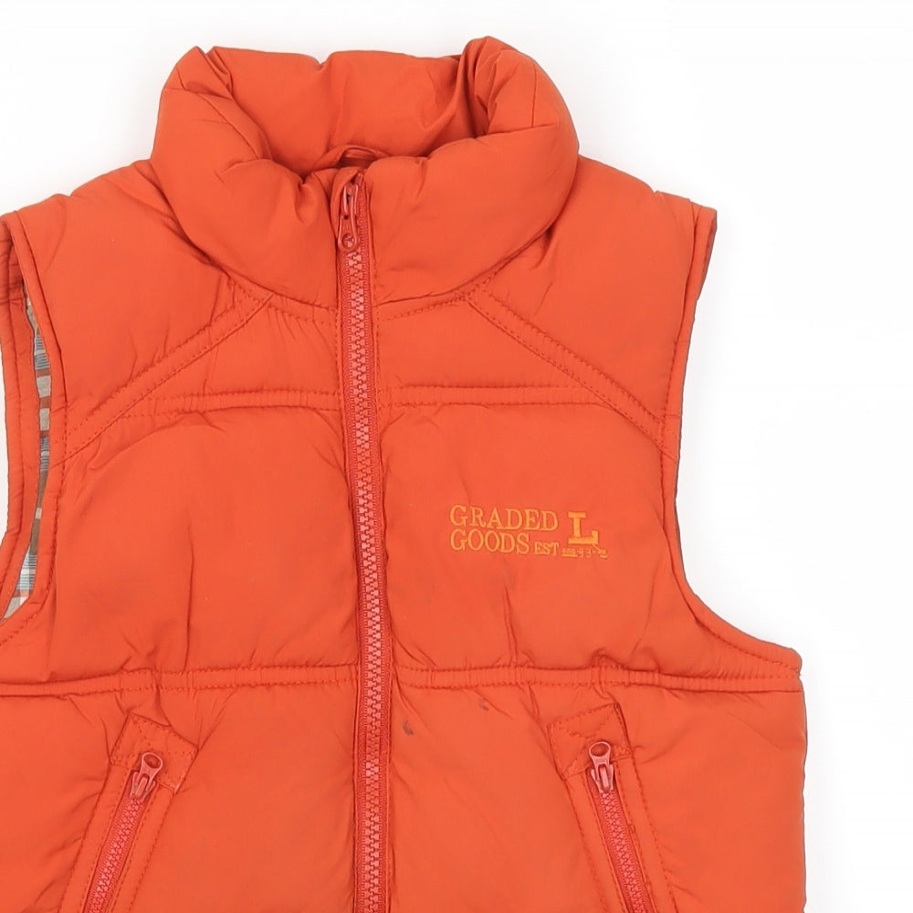 H&M Boys Orange   Gilet Coat Size 8 Years