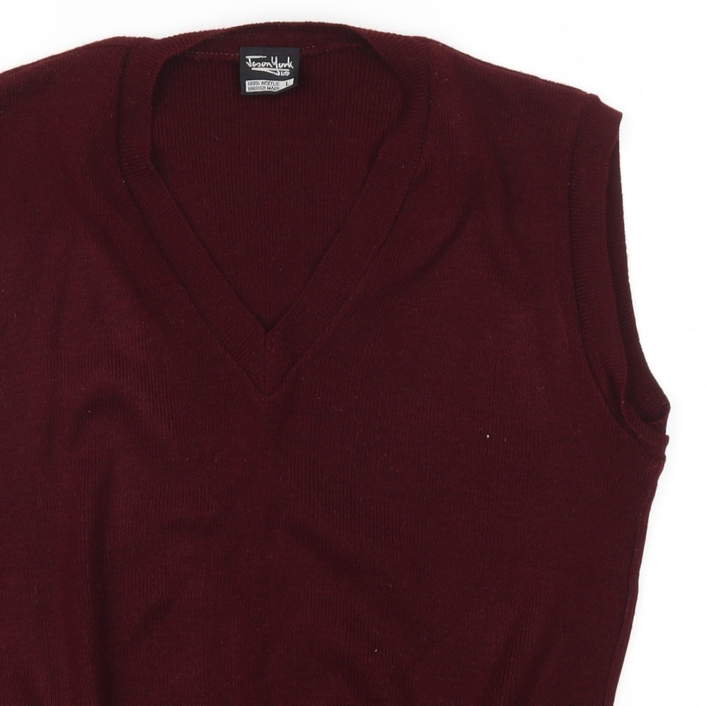 Jason York Mens Red   Vest Jumper Size L