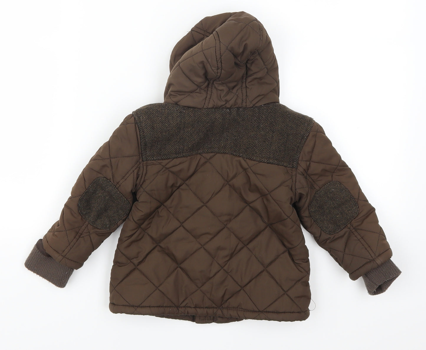 Marks and Spencer Boys Brown   Quilted Coat Size 12-18 Months