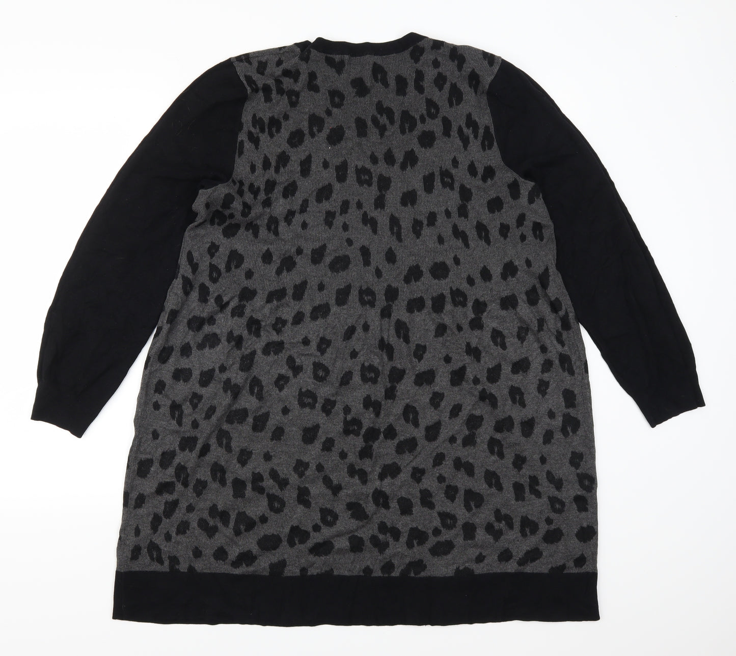 George Womens Grey Animal Print  Jumper Dress  Size 22