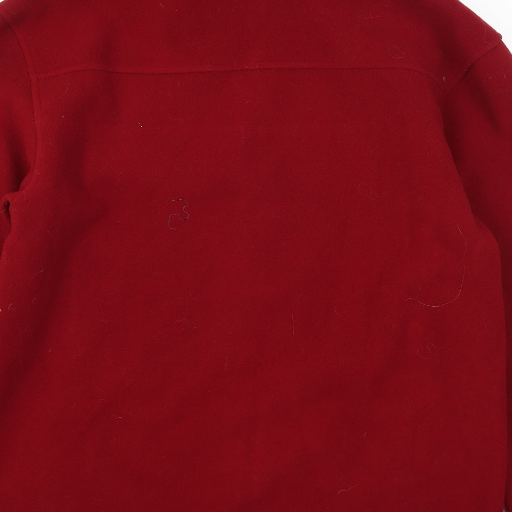 Active Sportswear Mens Red  Fleece Jacket Coat Size M