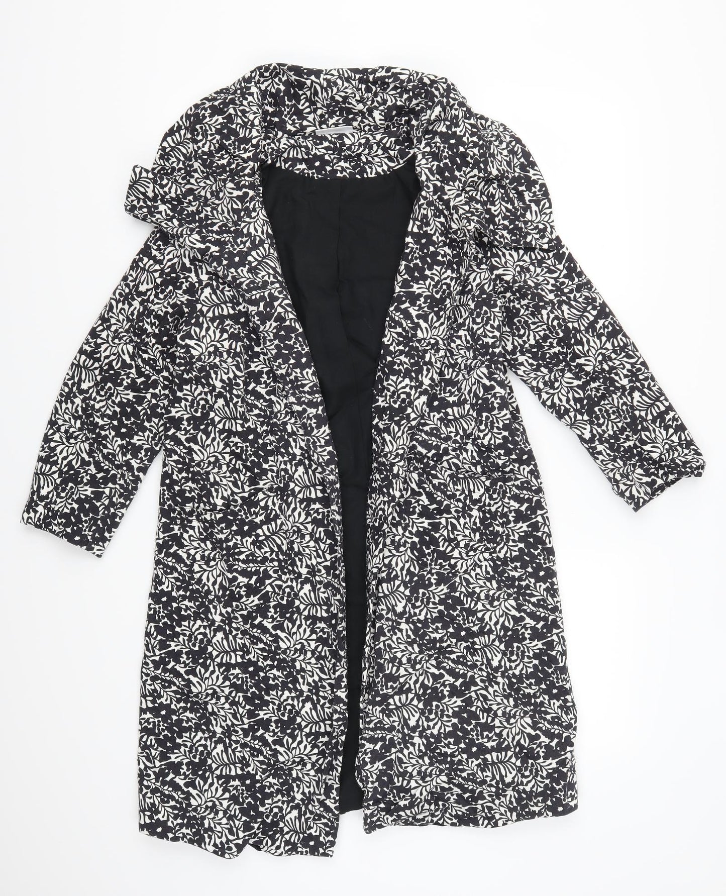 Atmosphere Womens Grey Floral  Overcoat Coat Size 12