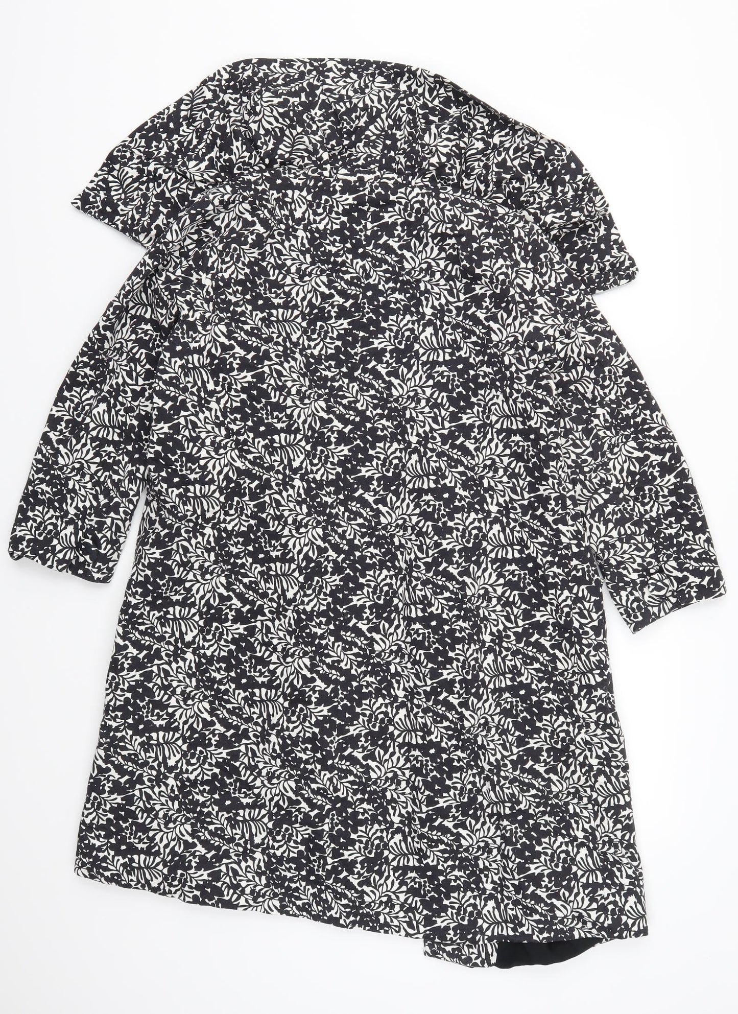 Atmosphere Womens Grey Floral  Overcoat Coat Size 12