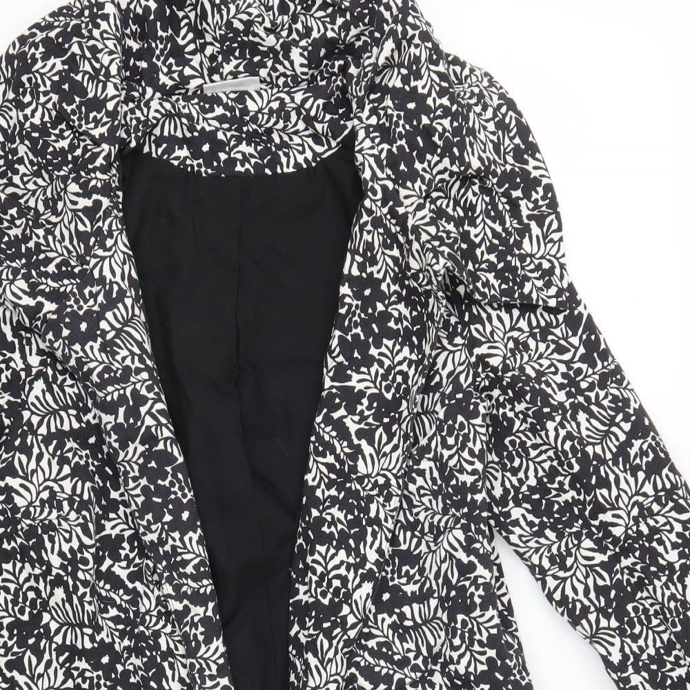 Atmosphere Womens Grey Floral  Overcoat Coat Size 12
