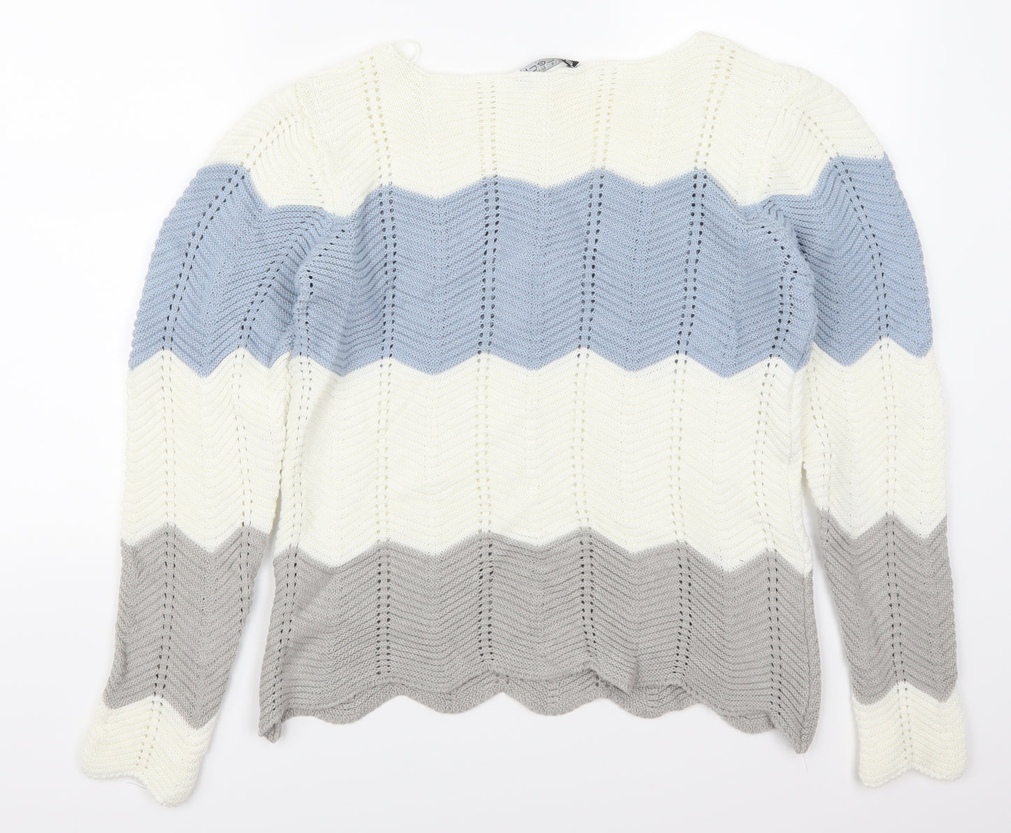 Select Womens Multicoloured Striped  Pullover Jumper Size 16
