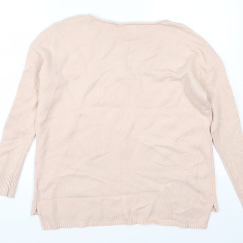 SMF Woman Womens Pink Polka Dot  Pullover Jumper Size L
